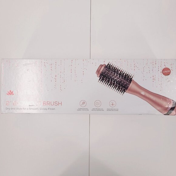 Sutra Blowout Brush 2" Tourmaline Oval Volume Hair Dryer Ceramic Ionic Pink - Picture 2 of 14